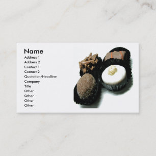 Tarjeta de visita de chocolate