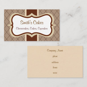 Tarjeta de visita de chocolate argyle personalizad