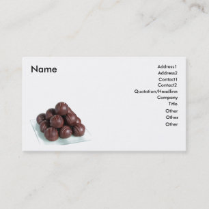 Tarjeta de visita de Chocolate Balls