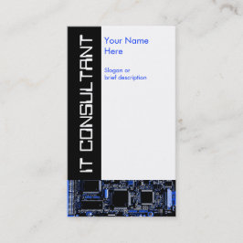 Tarjeta de visita de Circuit Blue 2 'IT Consultant
