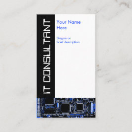 Tarjeta de visita de Circuit Blue 2 'IT Consultant