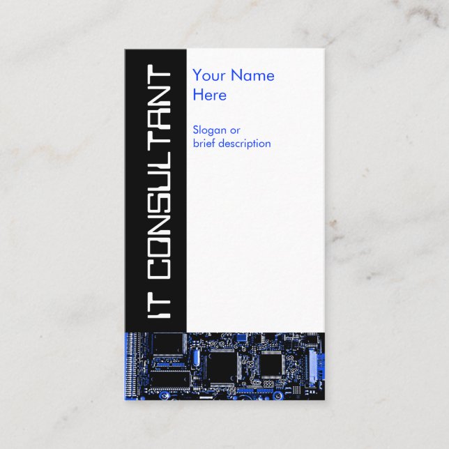 Tarjeta de visita de Circuit Blue 2 'IT Consultant (Anverso)