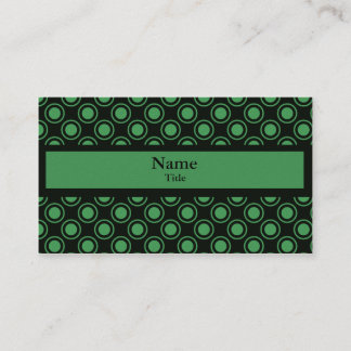 Tarjeta de visita de círculo simple, verde