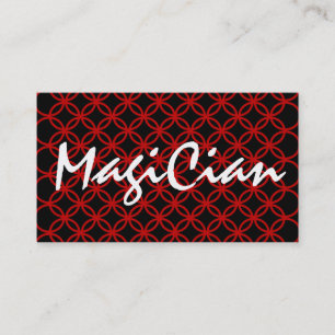 Tarjeta de visita de Círculos Rojos Magicista