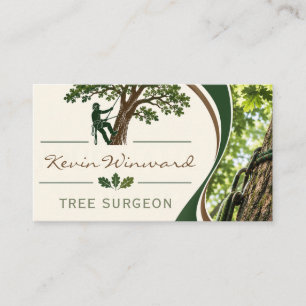 Tarjeta de visita de cirujano de árboles