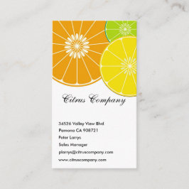 Tarjeta de visita de Citrus Company