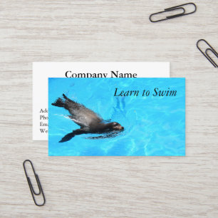 Tarjeta de visita de clases de natación