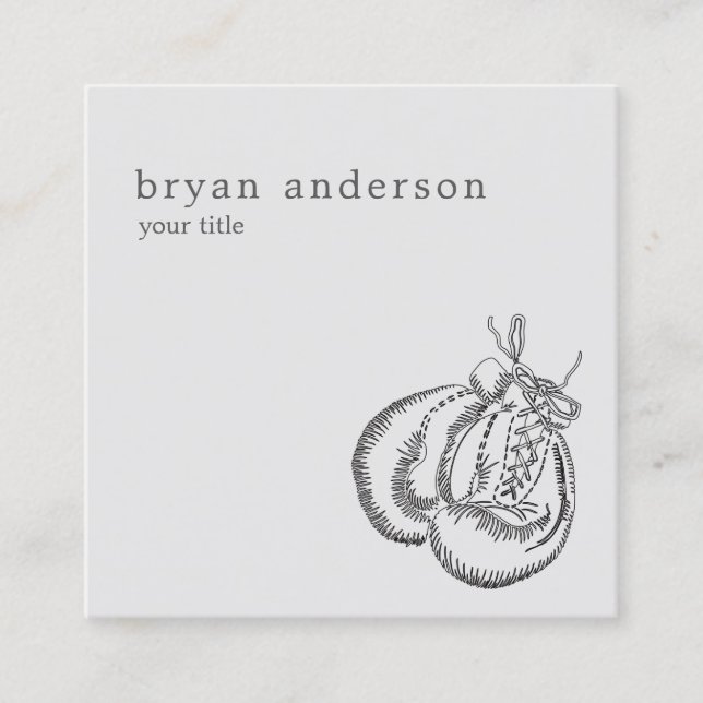 Tarjeta de visita de club de guantes de boxeo (Anverso)