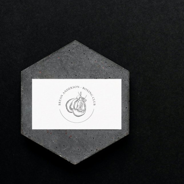 Tarjeta de visita de club de guantes de boxeo (Subido por el creador)