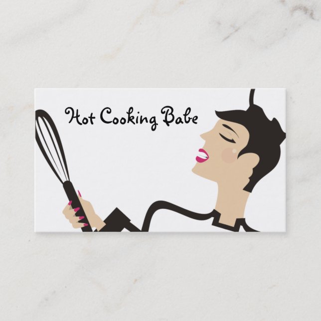 tarjeta de visita de cocinar caliente del panadero (Anverso)