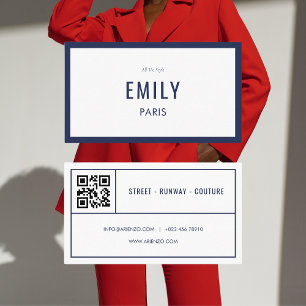 Tarjeta de visita de código QR de moda/Belleza de
