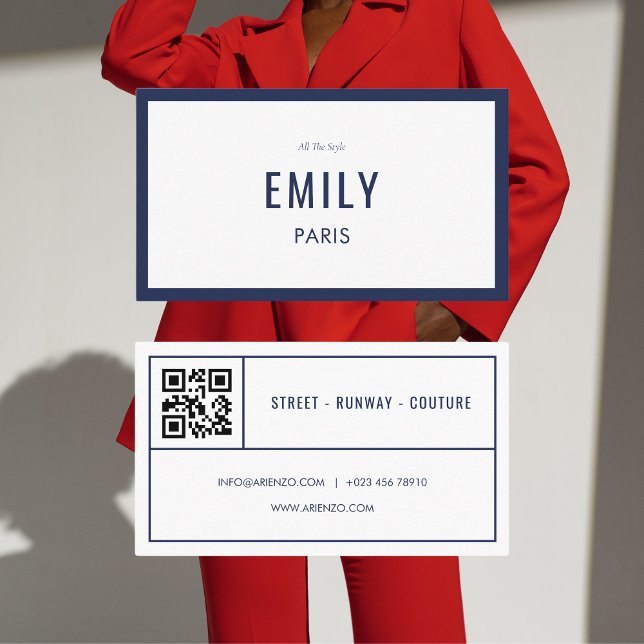 Tarjeta de visita de código QR de moda/Belleza de  (Subido por el creador)
