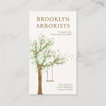 Tarjeta de visita de código QR para arboristas