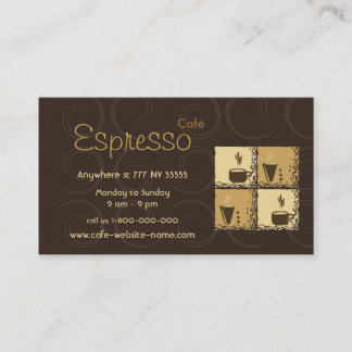 Tarjeta de visita de Coffeeshop