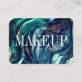 Tarjeta de visita de color azul y verde moderno