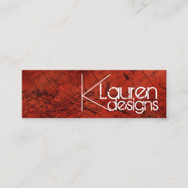 tarjeta de visita de color negro rojo (Anverso)