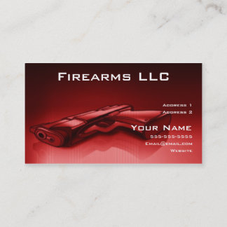 Tarjeta de visita de comerciante de armas de fuego
