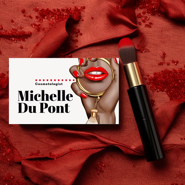 Tarjeta de visita de cometólogo de Moda Glam (Subido por el creador)