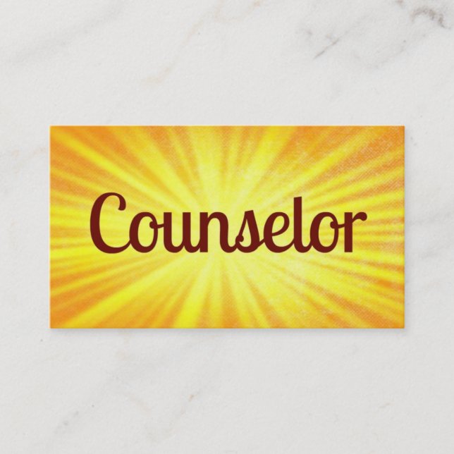 Tarjeta de visita de Consejero Sunshine (Anverso)