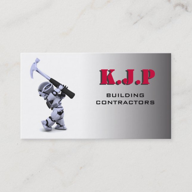Tarjeta de visita de construcción (Anverso)