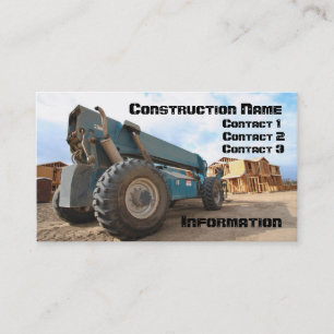 Tarjeta de visita de construcción