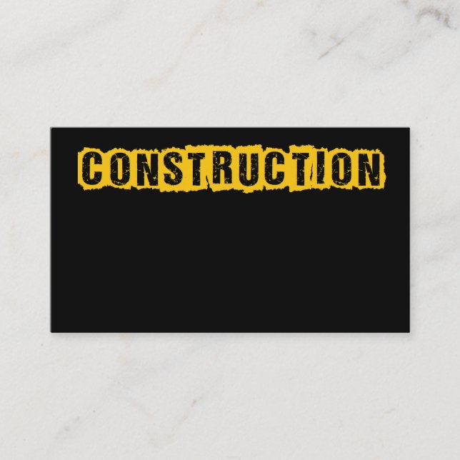 Tarjeta de visita de construcción (Anverso)
