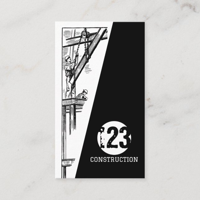 Tarjeta de visita de construcción (Anverso)