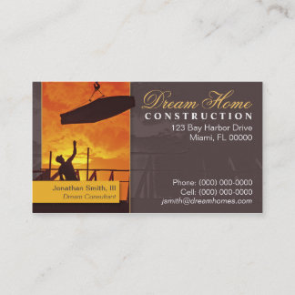 Tarjeta de visita de construcción