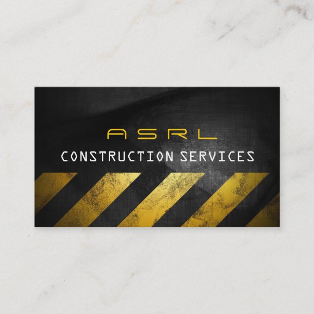 Tarjeta de visita de construcción (Anverso)