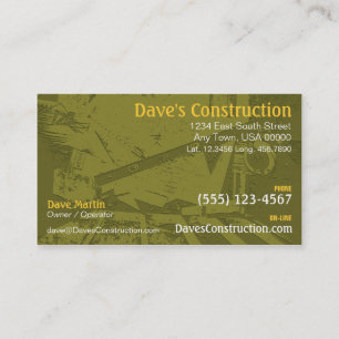 Tarjeta de visita de construcción
