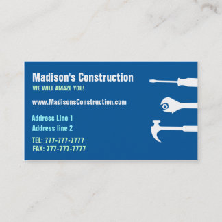 Tarjeta de visita de construcción