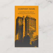 Tarjeta de visita de construcción
