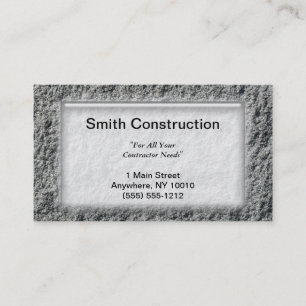 Tarjeta de visita de construcción