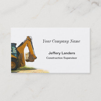 Tarjeta de visita de construcción de la