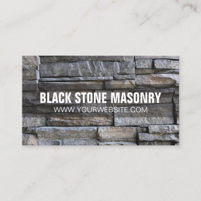 Tarjeta de visita de construcción de masonería de  (Anverso)