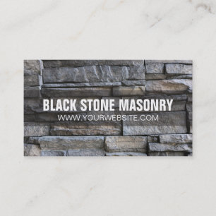 Tarjeta de visita de construcción de masonería de