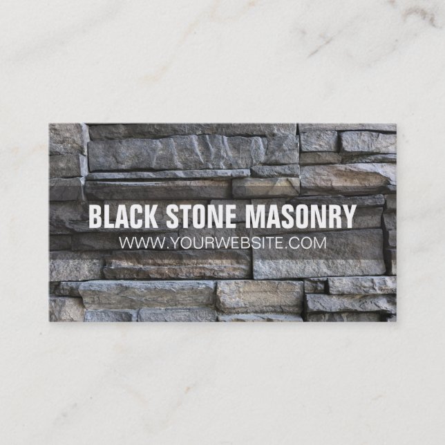Tarjeta de visita de construcción de masonería de  (Anverso)