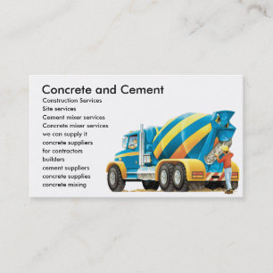 Tarjeta de visita de construcción del mezclador