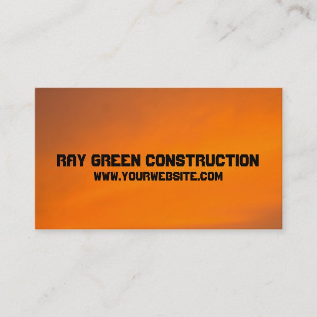 Tarjeta de visita de construcción moderna (Anverso)