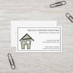 Tarjeta de visita de constructor de arquitectos