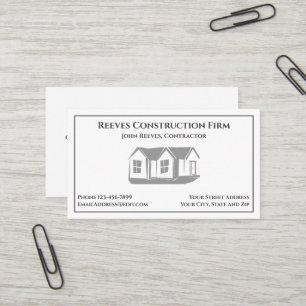 Tarjeta de visita de constructor de arquitectos