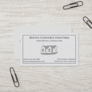 Tarjeta de visita de constructor de arquitectos