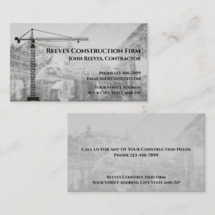 Tarjeta de visita de constructor de arquitectos