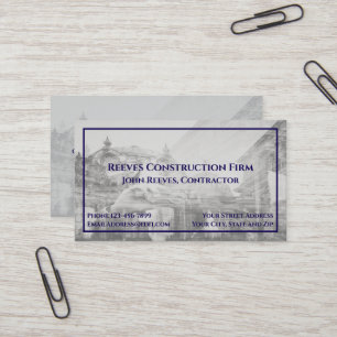 Tarjeta de visita de constructor de arquitectos