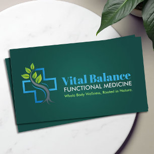 Tarjeta de visita de consulta de medicina funciona