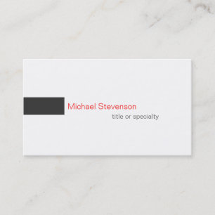 Tarjeta de visita de Consultor Blanco Gris Rojo