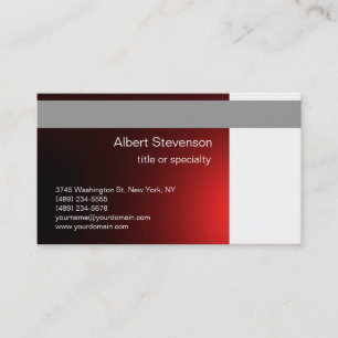 Tarjeta de visita de Consultor Blanco Gris Rojo