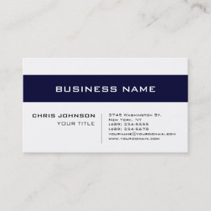 Tarjeta de visita de consultor contemporáneo azul