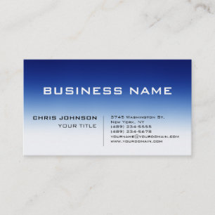 Tarjeta de visita de consultor contemporáneo azul