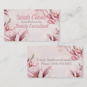 Tarjeta de visita de Consultor de Belleza Floral
